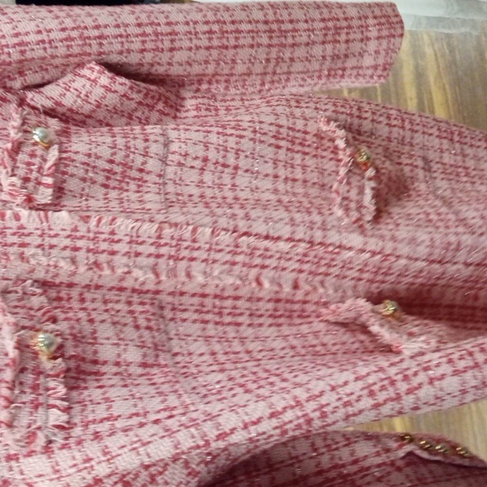 Nanette Lepore Red Plaid Long Sleeve Dress - Picture 3 of 8